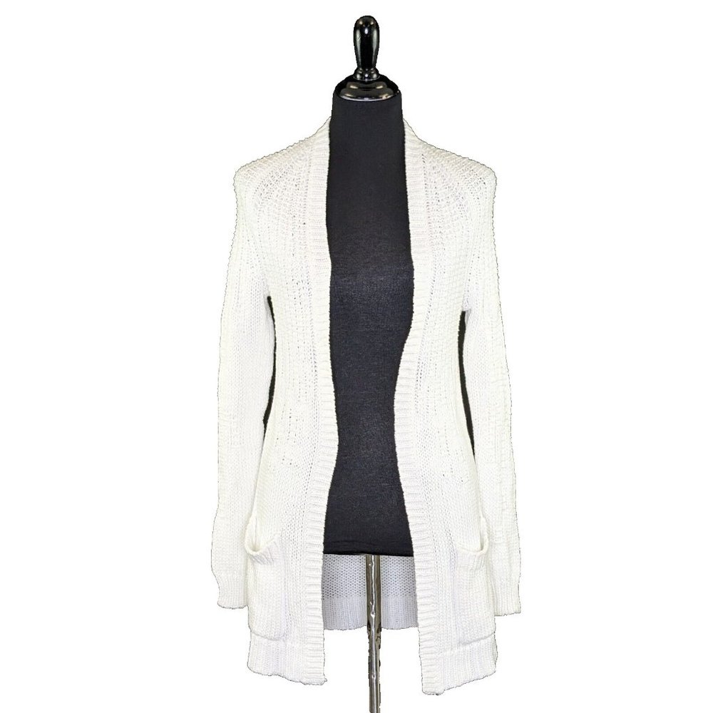 Theory Cotton Open Front Cardigan Sweater